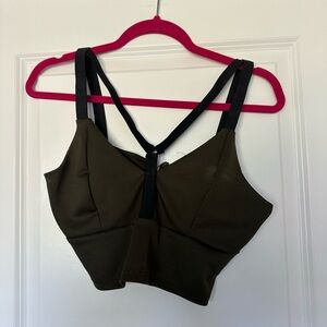 Charlotte Russe Olive Strappy Crop Top. New with tags. Size medium.